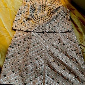 2piece studded mini skirt and sleeveless top